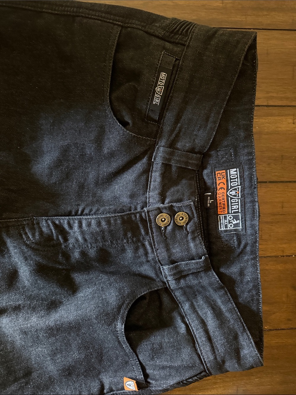 Rock Revival Black Ribbed Moto Jeans